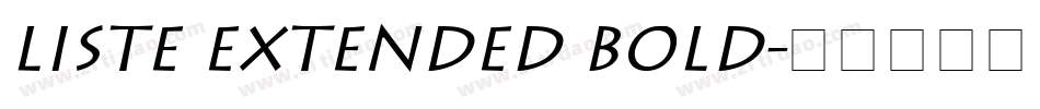 Liste Extended Bold字体转换